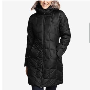 Size XS black classic down parka from Eddie Bauer